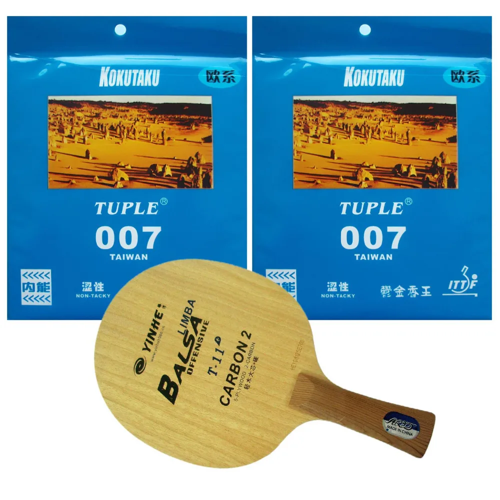 

Yinhe T-11+ with 2 Pcs Kokutaku Tuple 007 (Non Tacky) Shakehand long handle FL
