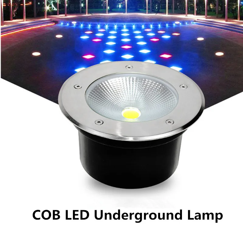 Subterrâneo à Prova Lâmpada de Assoalho ao ar Luz da Paisagem Levou Luz d’ Água Cob Rgb Enterrado Lâmpada Quintal Caminho Garden Chão Livre 24 w Ip68 30