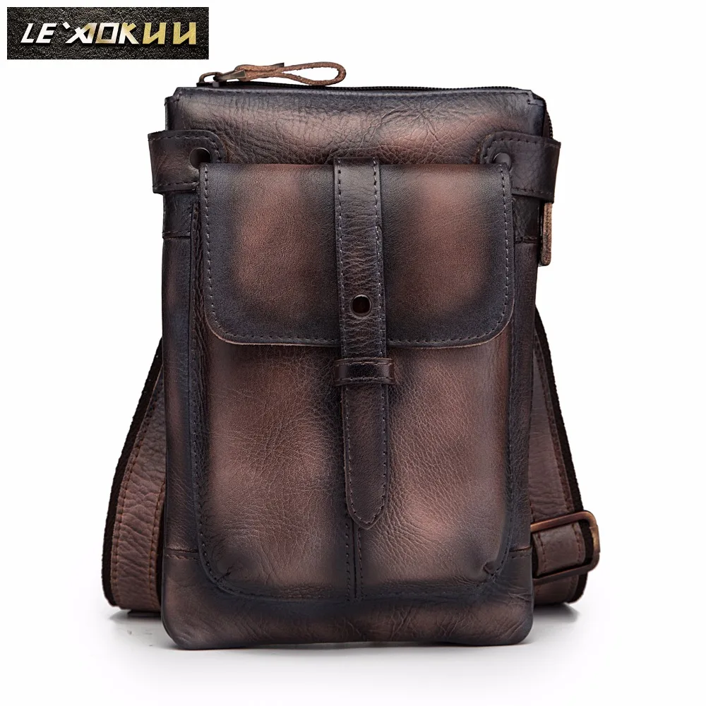 Кожаная мужская многофункциональная дизайнерская Повседневная сумка через плечо, сумка-мессенджер, модный поясной ремень, сумка, чехол для телефона, планшета, 8711