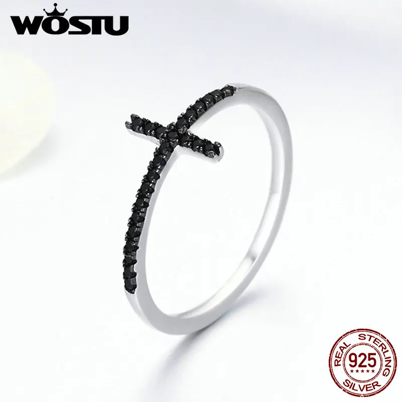 Cross Rings Stone Rings Finger Rings For Women 925 Sterling Silver