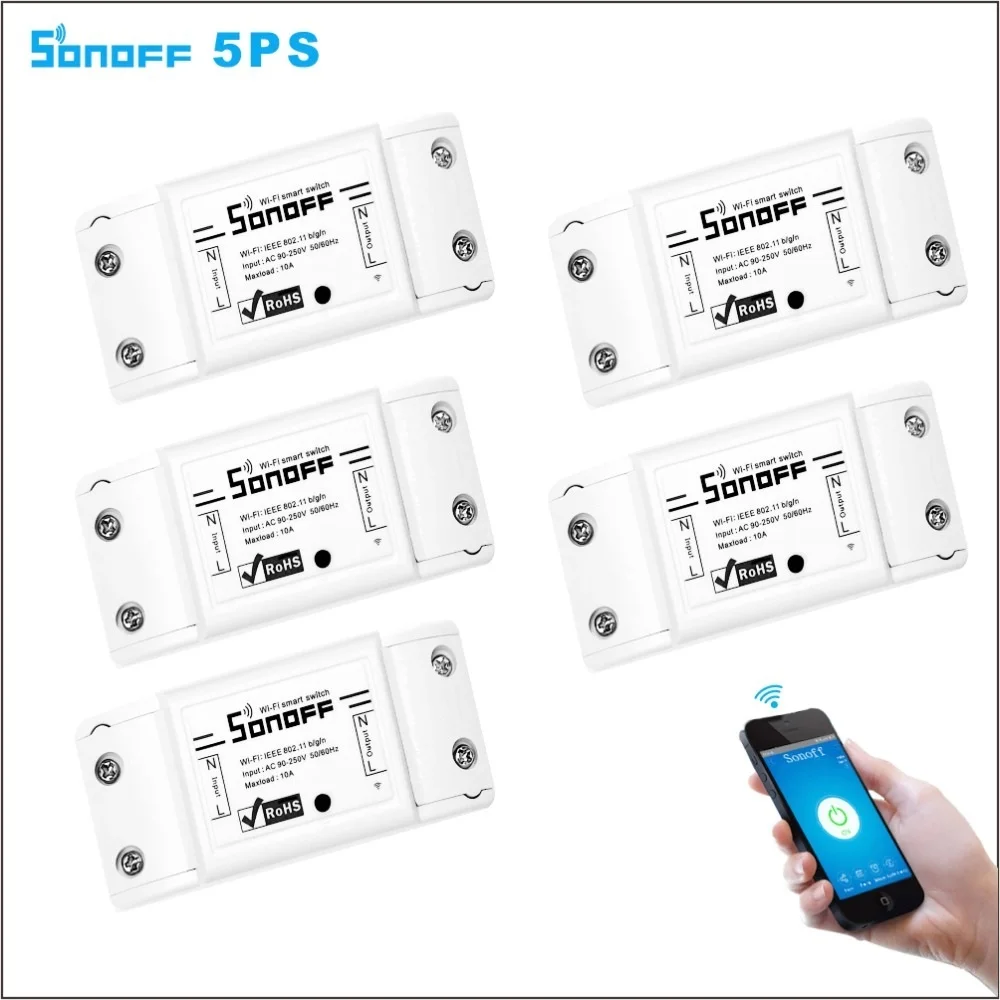 ITEAD Sonoff Wireless Wifi Switch For Smart Home Automation Relay Module 10A 90 250V 220V Support