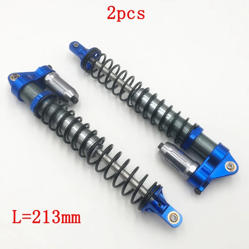 

2pcs Metal Shock Absorber 213mm Adjustable Piggyback Shock Damper Spare Parts for 1/5 RC Model Crawler Cars Accessories