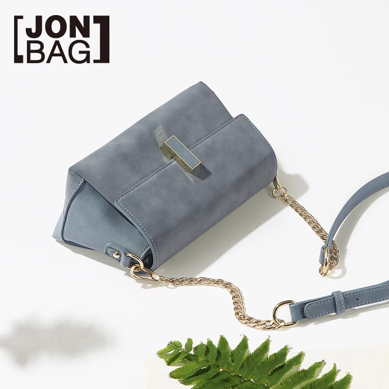 Маленькая матовая сумка JONBAG осенняя универсальная на одно плечо с цепочкой для