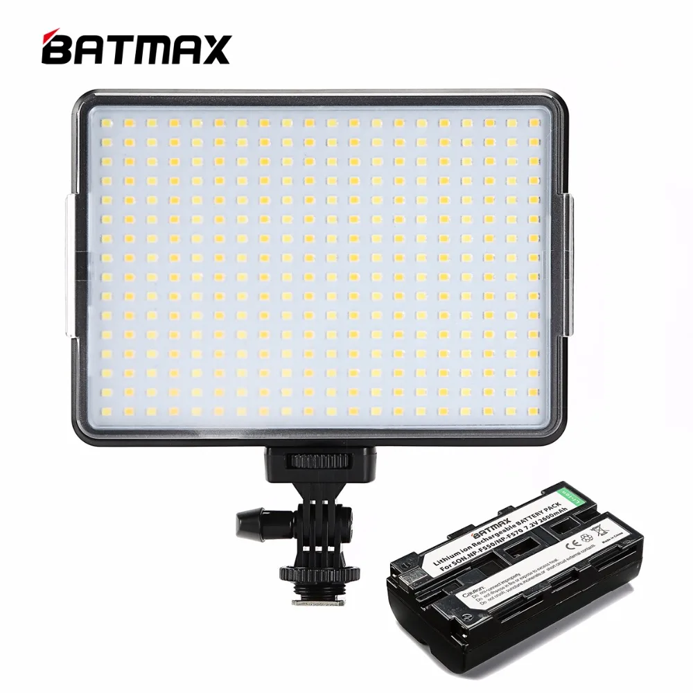  High Performance Ultra Thin 320 LED Camera Video Light 3200K-5600K+F550 Battery&Charger DSLR Camera - 32800474541