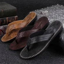 Europa tendencia de los hombres sandalias zapatillas de verano fresco Inglaterra hechizo color corteza gruesa antideslizante sandalias planas chanclas