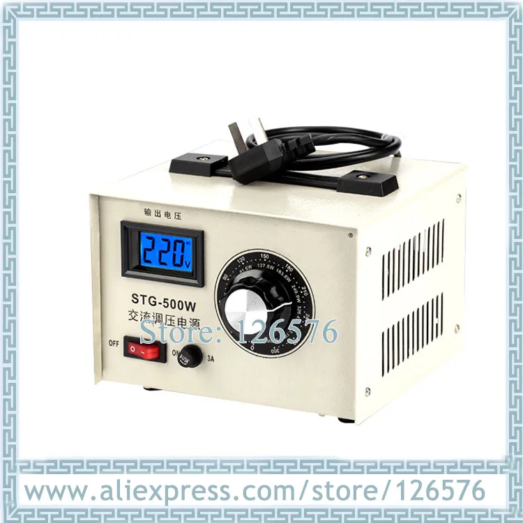 

Input AC220V signal phase AC Voltage regulator 500W 500VA regulator power adjustable voltage output 0-300V
