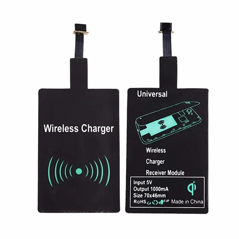 Micro USB Qi Wireless Charger Receiver Charging Adapter Receptor Receiver Pad Coil Chip For Samsung HUAWEI Android Smartphone