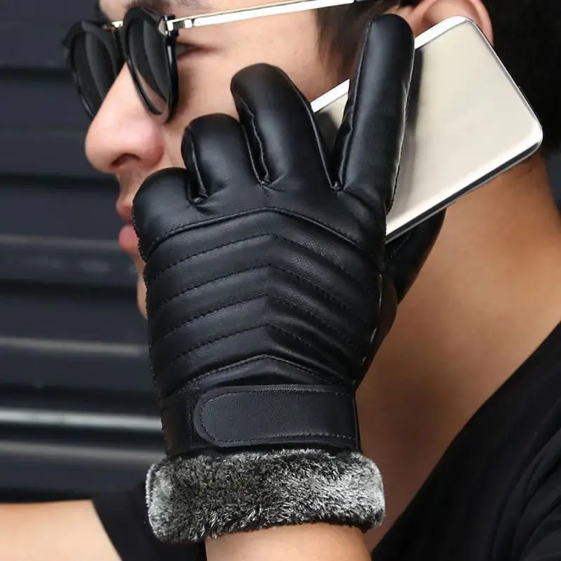 Neue Designer Herren Handschuhe Hohe Qualität Aus Echtem Leder Schaffell Handschuhe Warme Winter Handschuhe Smartphone/Ipad ein paar