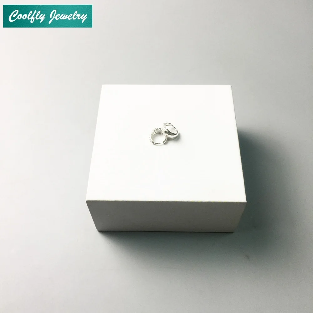 COOLFLY капли воды Creole обруч подвесные серьги для женщин, модный стиль белый цирконий проложить высокое качество Glam хорошая мода ювелирные изделия