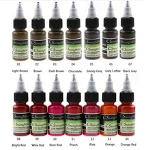 15 мл пигмент для микроблейдинга Перманентный Макияж брови и губы чернила татуировки Макияж инструмент красоты