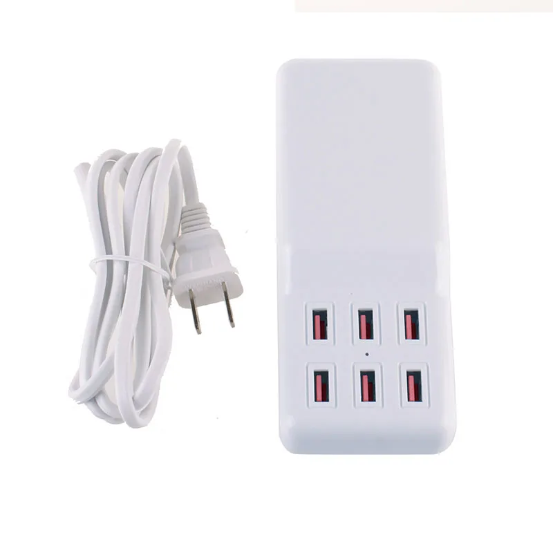 EU US UK Plug 3.0 6 Ports Charger Fast Charging For Tablets iPad Mobile Phone 60W USB Power Adapter EU US UK Plug 3.0 6 Ports Charger Fast Charging For Tablets iPad Mobile Phone 60W USB Power Adapter