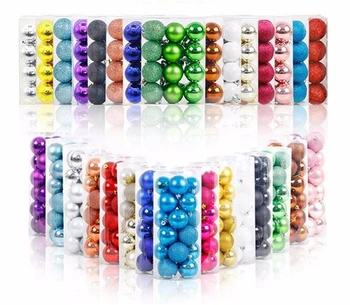 

4CM Christmas Ball Ornaments Ball Diameter Colorful Merry Christmas Ball Decorations palline natale Christmas Tree hanging Balls