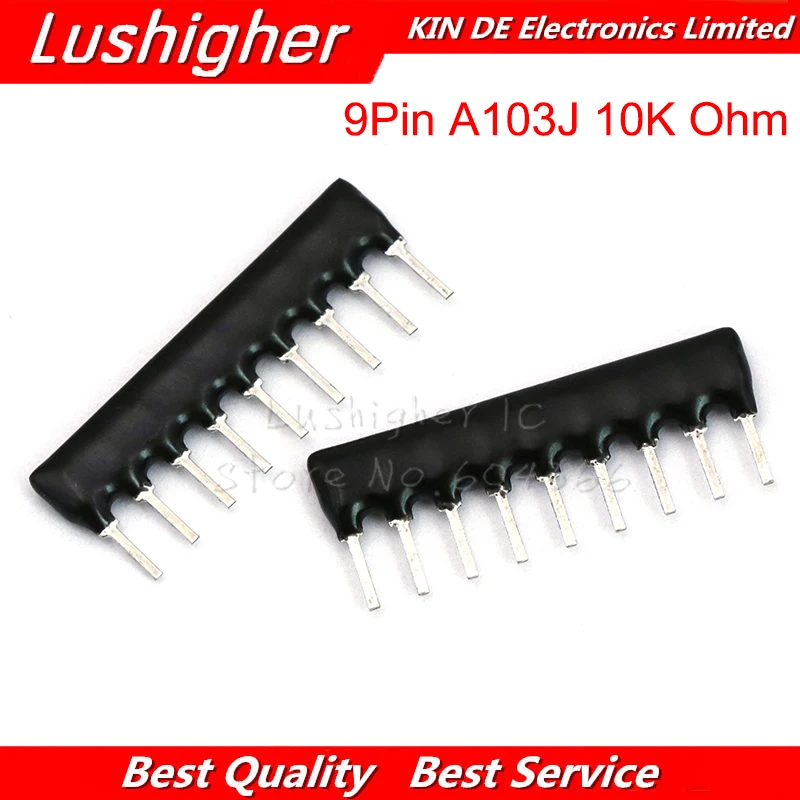 20pcs DIP Exclusion 9pin 10K Ohm 9 PINS A103J Network Resistor Arrayin