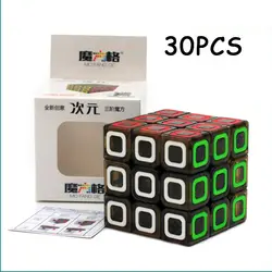 30 шт. QiYi Размеры Прозрачный черный магический куб 3x3x3 Professional скорость Твист Головоломка Cubo Magico не стикеры игрушка для детей