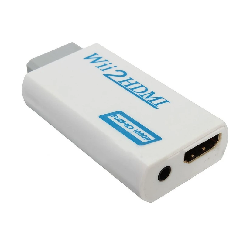 К HDMI Wii2HDMI Full HD FHD 1080P конвертер адаптер 3,5 мм аудио выход Jack - Цвет: White