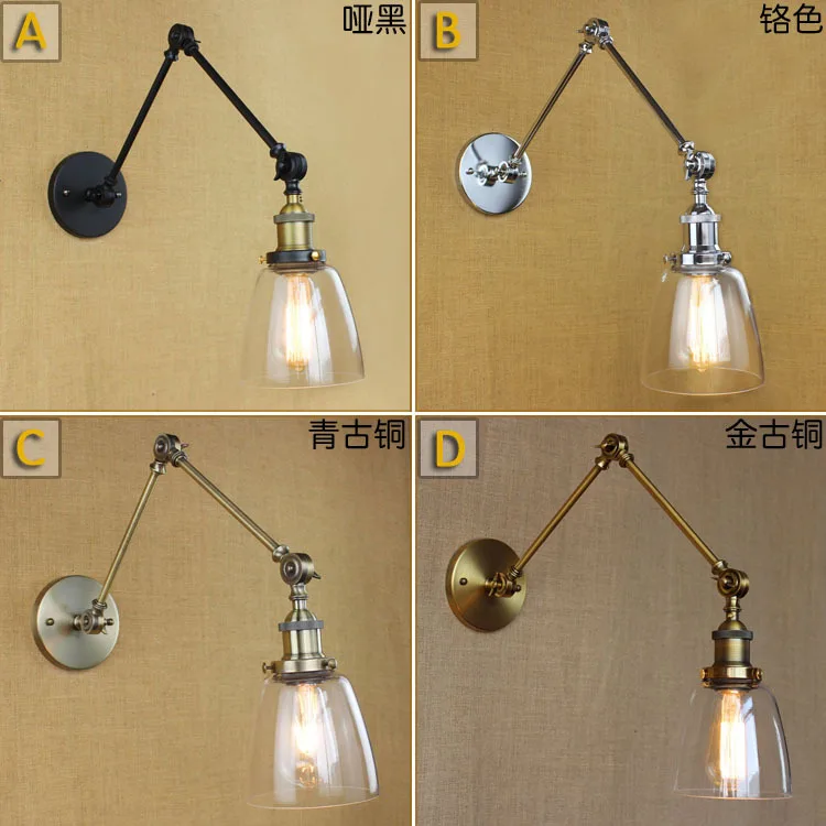 

Bar Walll Light Black Bronze Lamp Kitchen Wall Lights Antique Vintgage Industrial Lamps Luminaire Bedside Bedroom Decorative