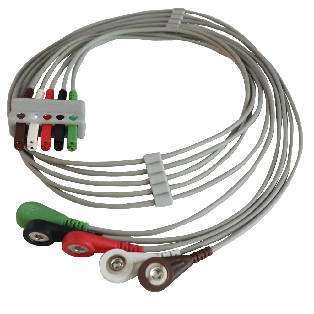 Совместим с Mindray ECG leadwire set 5-Lead захват IEC/AHA 40IN &amp 2pin |