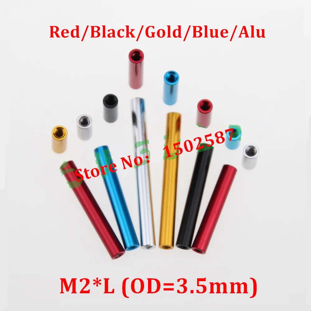 10pcs M2 알루미늄 컬럼 M2 * 6/8/10/12/15/20/25/30/35mm RC 부품 용 알루미늄 라운드 스탠드 오프 스페이서