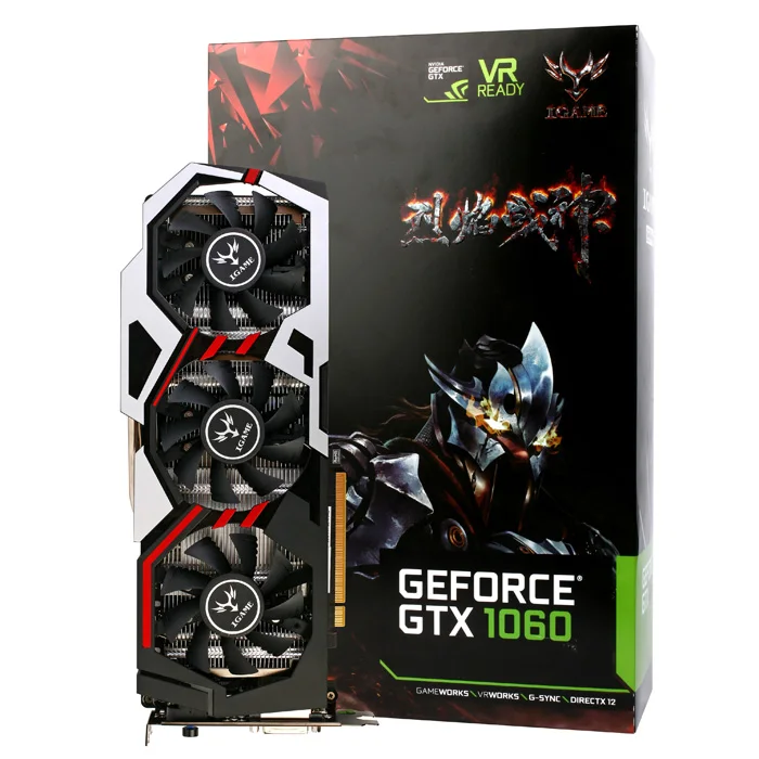 Оригинальные красочные iGame 1060 U-3 г D5 Графика карта GeForce GTX gpu чип 192bit GDDR5 | Компьютеры