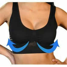 Aria di Raffreddamento Permeabile Bra E Pellicole Per Cofano Donne Traspirante Antiurto Sport di Yoga Wireless Del Reggiseno Postura correttore Lift Up Del Reggiseno Della Biancheria Intima di Fitness
