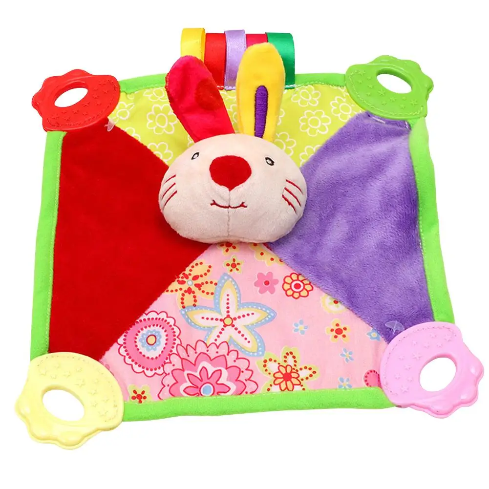 Детское нежное полотенце с рисунком животных из мультфильма для От 0 до 1 года, устойчивая к укусам, вокальная утешительная кукла, безопасная ткань, детские игрушки - Цвет: A