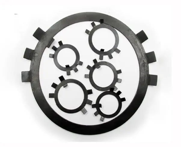 

GB858 carbon steel anti-return six-prong washer