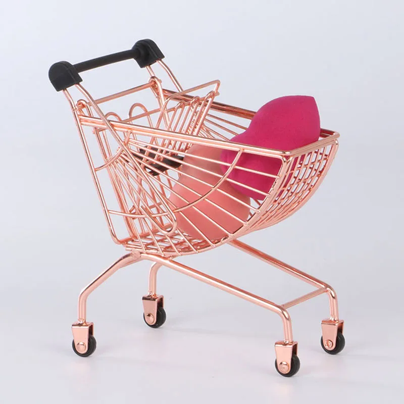 Fan-shaped Mini Supermarket Shopping Cart Children's Trolley Of European-Style Exquisite Gifts For Home Decorations