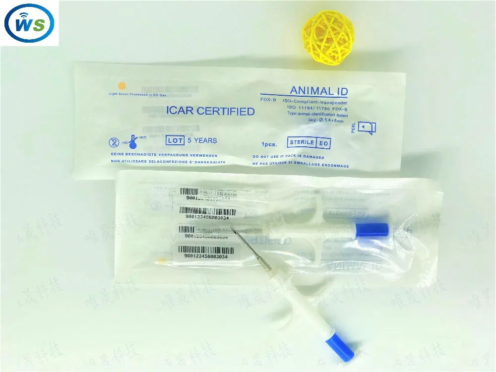 1 4*8 200 шт./лот FDX B ISO11784/785 RFID Id инжектор Pet стеклянная бирка микрочип шприц для