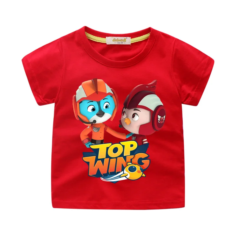 Top Wing Cartoon T-shirts For Kids Summer Clothing Children Short Sleeve Tshirts Costume Boys Girls Casual Tees Top Baby WJ195 (8)
