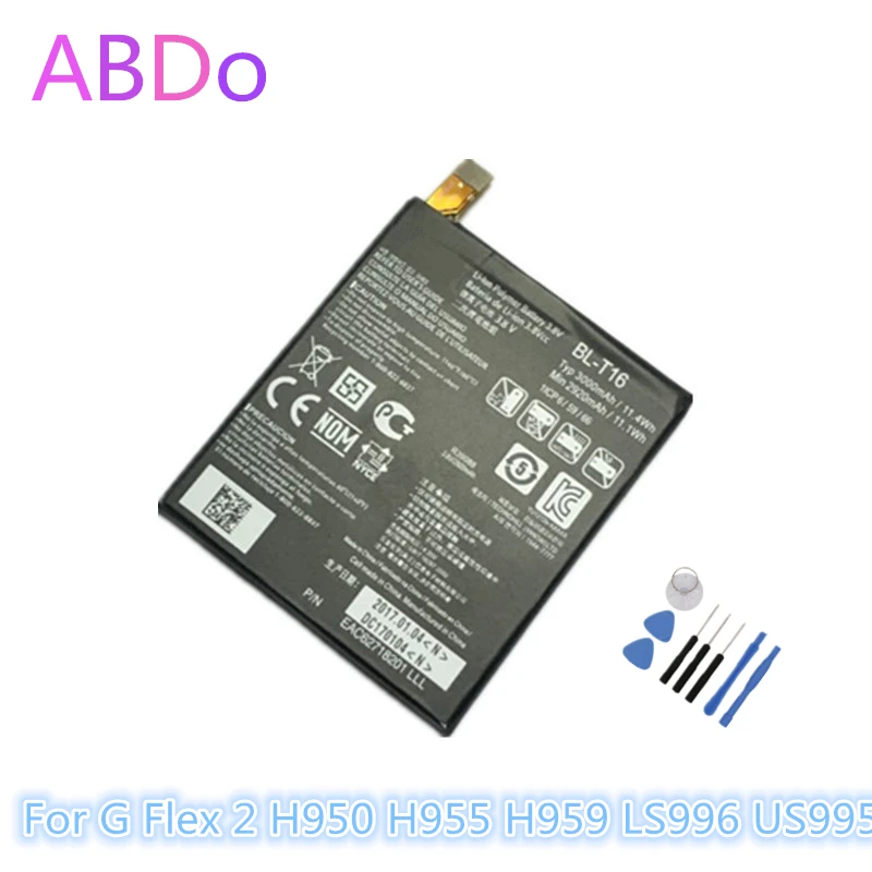 

BL-T16 Phone Battery For LG G Flex 2 H950 H955 H959 LS996 US995 3000mAh Replacement Batteries AAA Quality