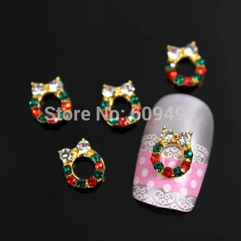 

50pcs/bag Charm Alloy Christmas Gift Nail Art Glitter Rhinestone Alloy Nail Decoration Tool Studs