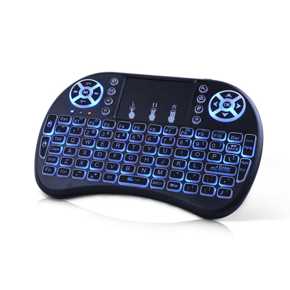 Air Mouse беспроводная мини клавиатура с русской английской испанской подсветкой i8 в