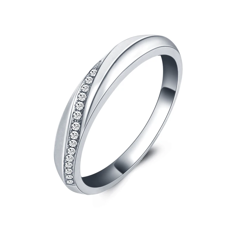ZHJIASHUN классические кольца из белого золота с бриллиантами 0 15 cttw 14K 585 обручальные