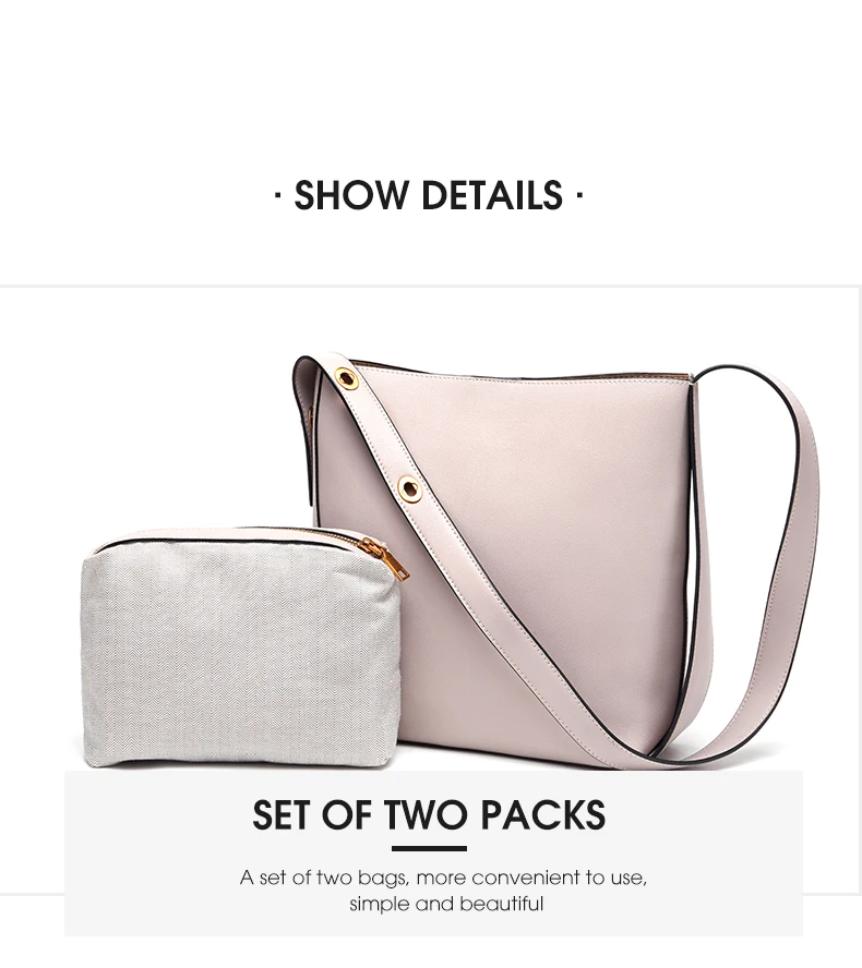 BISON DENIM, женские сумки из коровьей кожи, сумка-мешок, женская сумка из натуральной кожи для iPad, сумка через плечо, 2 комплекта, сумка через плечо, кошелек B1620