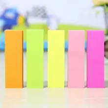 6 упаковок/партия Высокое качество индекс наклейка разноцветный самоклеющаяся бумага для заметок 50*15 мм Премиум самоклеющиеся Стикеры Deli 7154