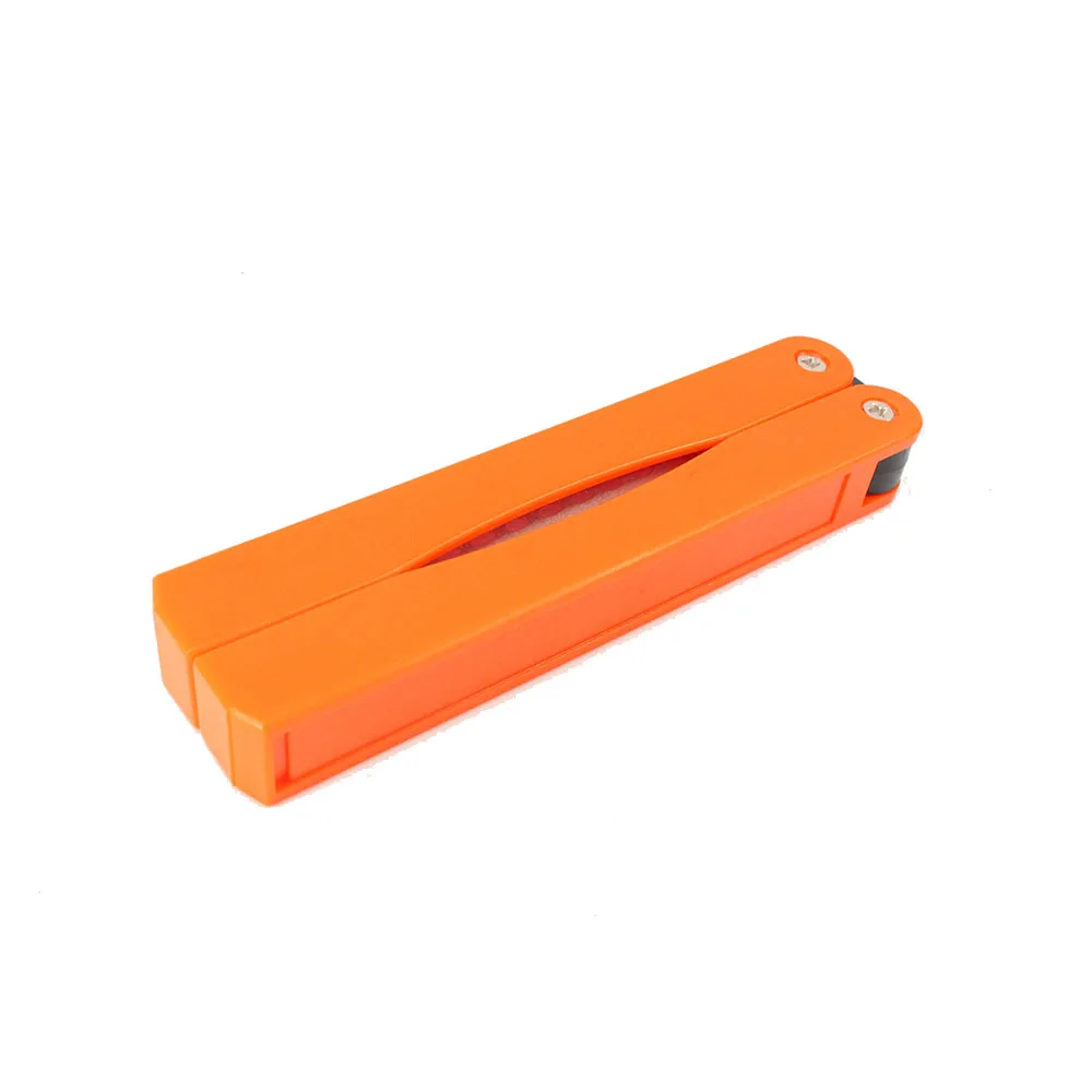 Профессиональная точилка для ножей двухсторонняя Складная 400/600 заточка камня карманная точилка для карандашей кухонный нож для овощей - Цвет: Оранжевый
