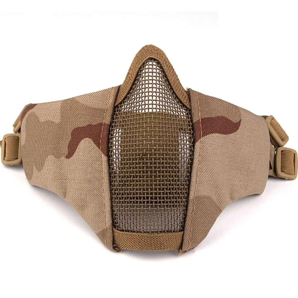 

Breathable Half Face Mask Outdoor Field CS Army Games Mesh Eye Shield Mask Tactical Hunting Mesh Airsoft Mask