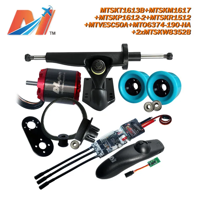 

Maytech e longboard SuperESc Based on vesc controller and 6374 190kv big brushless motor and electric longboard pulley