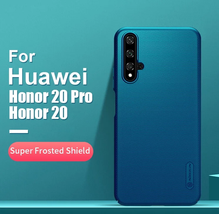 Honor 20 Pro Чехол 6,26 ''NILLKIN матовый ПК Жесткий Чехол для huawei Honor 20 Pro Чехол Nova 5T корпус Подарочный держатель для телефона - Цвет: Сиренево-синего цвета