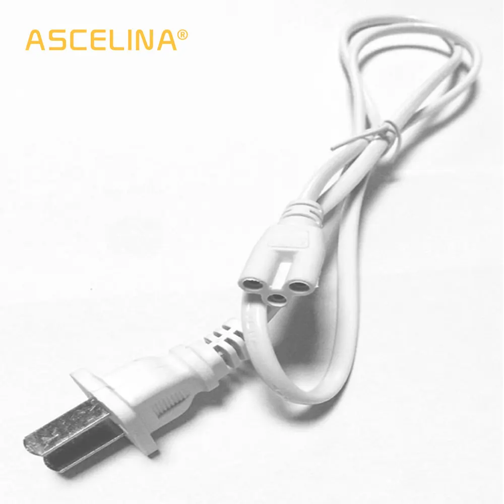 

T8 T5 integrated lamp tube connector 100cm/1.5M 1pc 3 Prong 3 Pin US Plug AC Power Cord Cable Charge Adapter LED lamp