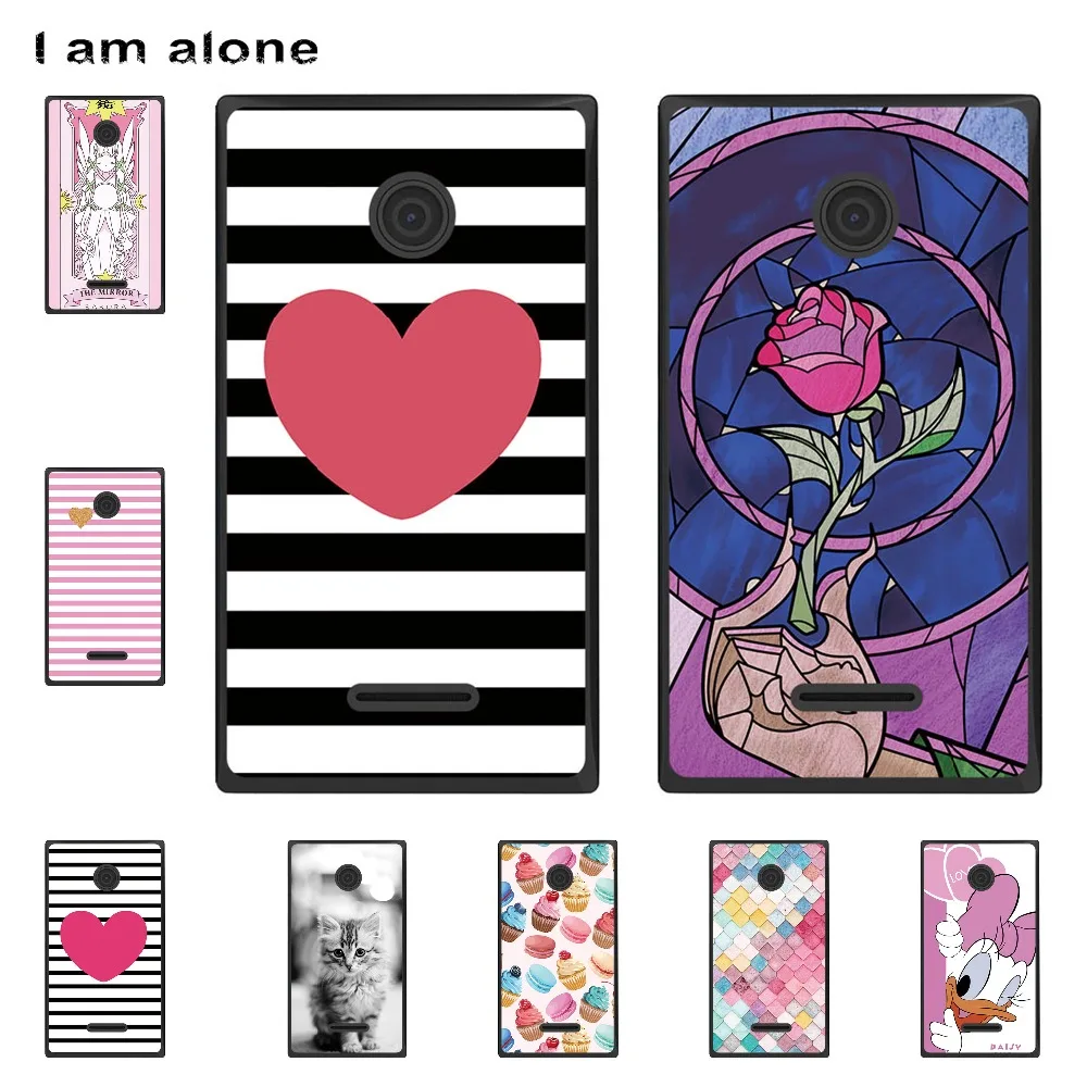 

I am alone Phone Cases For Microsoft Nokia Lumia 435 4.0 inch Hard Plastic Mobile Fashion Color Bags For Nokia 435 Free Shipping