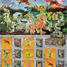 80 шт. динозавр животное птерозаврия Велоцираптор тираннозавр рекс строительные блоки игрушки совместимы с leoings
