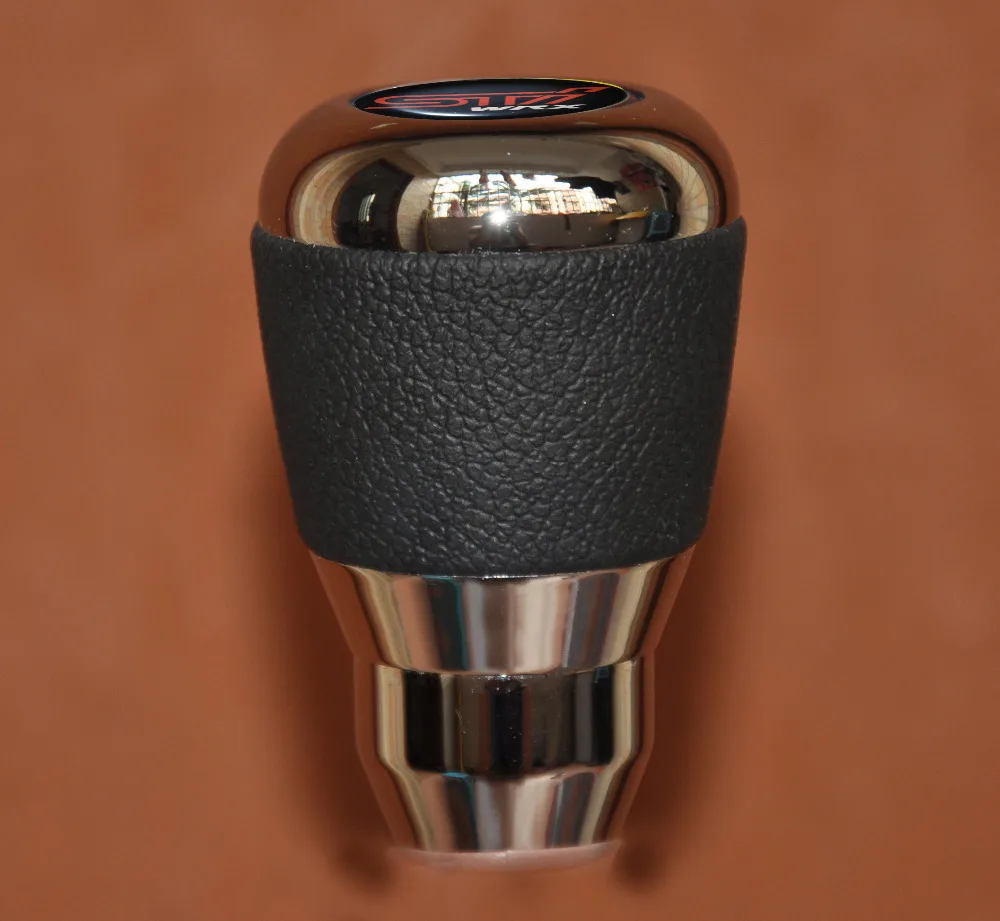 Leather and Aluminium Alloy Gear Shift Knob For SUBARU STI manual
