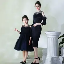 High-end Elegante Vestidos de Aniversário Da Família de Mãe e Filha Combinando Roupas Traje de Casamento Vestido de Noite Para A Mãe Filha Y745