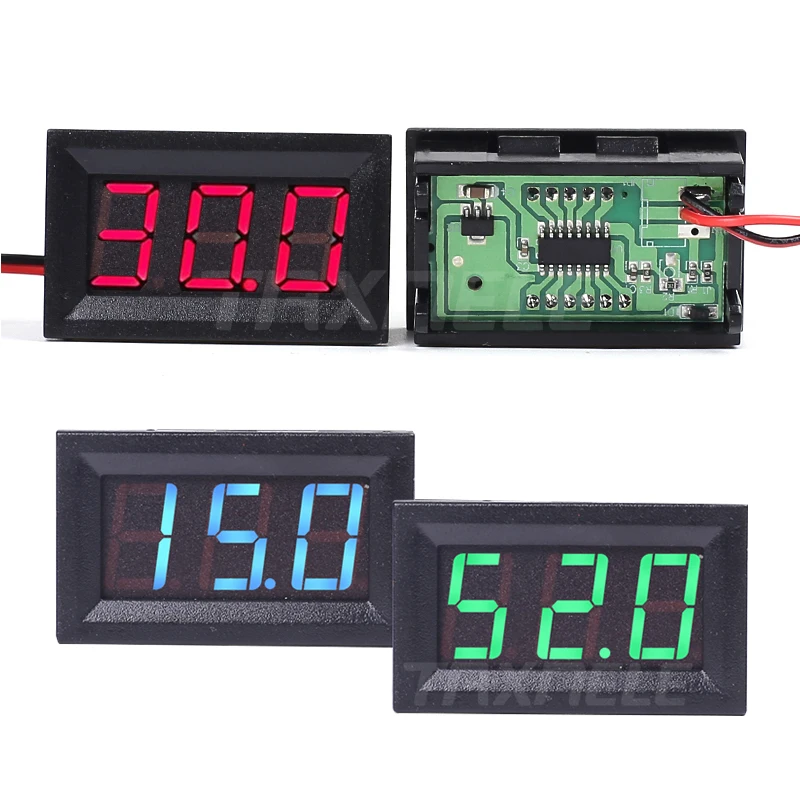 

DC 4.5V-30V 4.5V-120V 0.56 inch AC 30-500V 2 Wire Digital Voltmeter LED Display Panel Auto Voltage Meter Volt Gauge Car meter