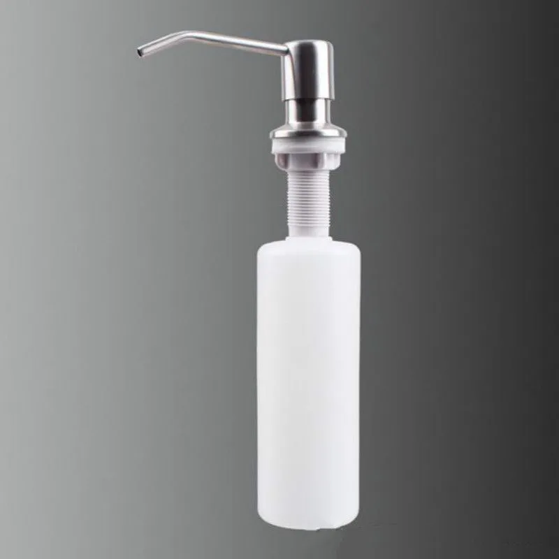 

1Pc Kitchen Sink Soap Dispenser Stainless Steel Head ABS Bottle Lotion Liquid Soap Dispenser Kitchen Bathroom Accessories