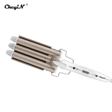 Профессиональный 110 V-240 V тройной баррель для волос тройной 3 баррель для завивки волос, щипцы для завивки волос, щипцы для укладки волос, инструменты для укладки волн