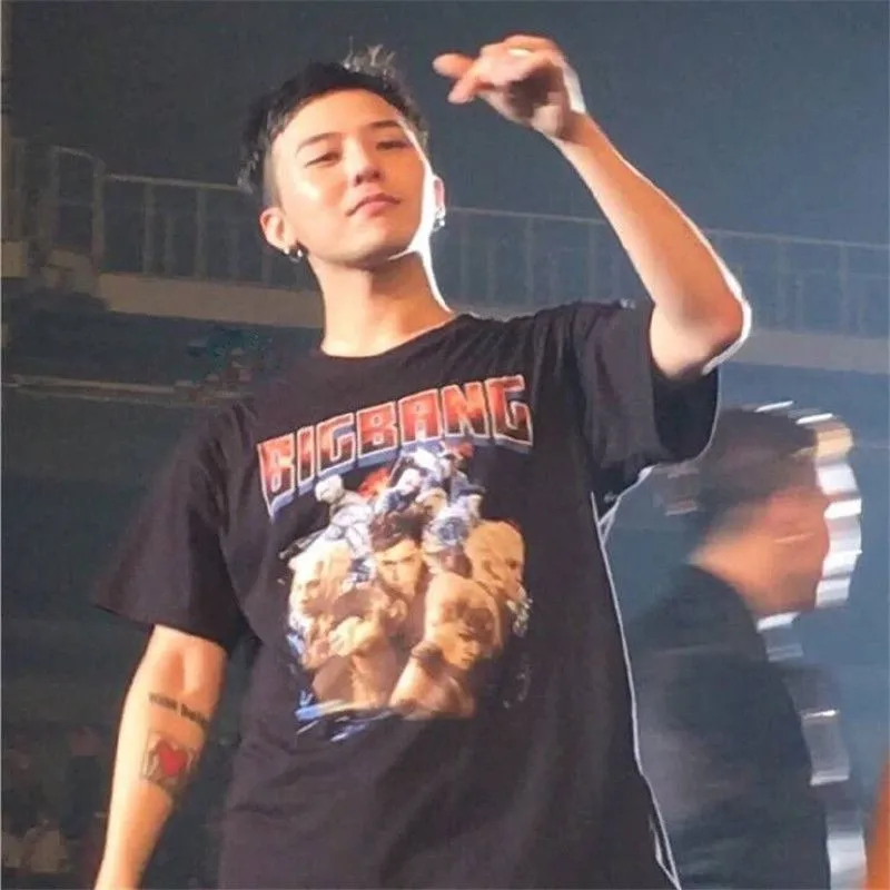 Kpop Bigbang Tシャツメイドユニセックス男tシャツtee Gd G Dragonコットンマンtシャツファイナルでソウル T Shirt Kpop Bigbangshirt T Aliexpress