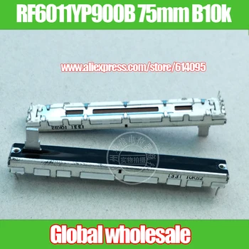 

3pcs Taiwan RF6011YP900B 75MM sliding fader single potentiometer B10K / handle length 10MM