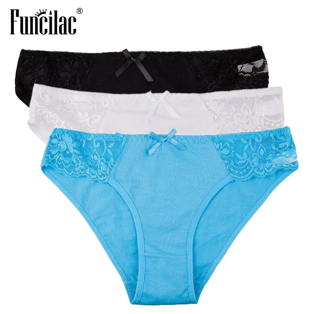 FUNCILAC женское нижнее белье сексуальные прозрачные кружевные трусики дышащие